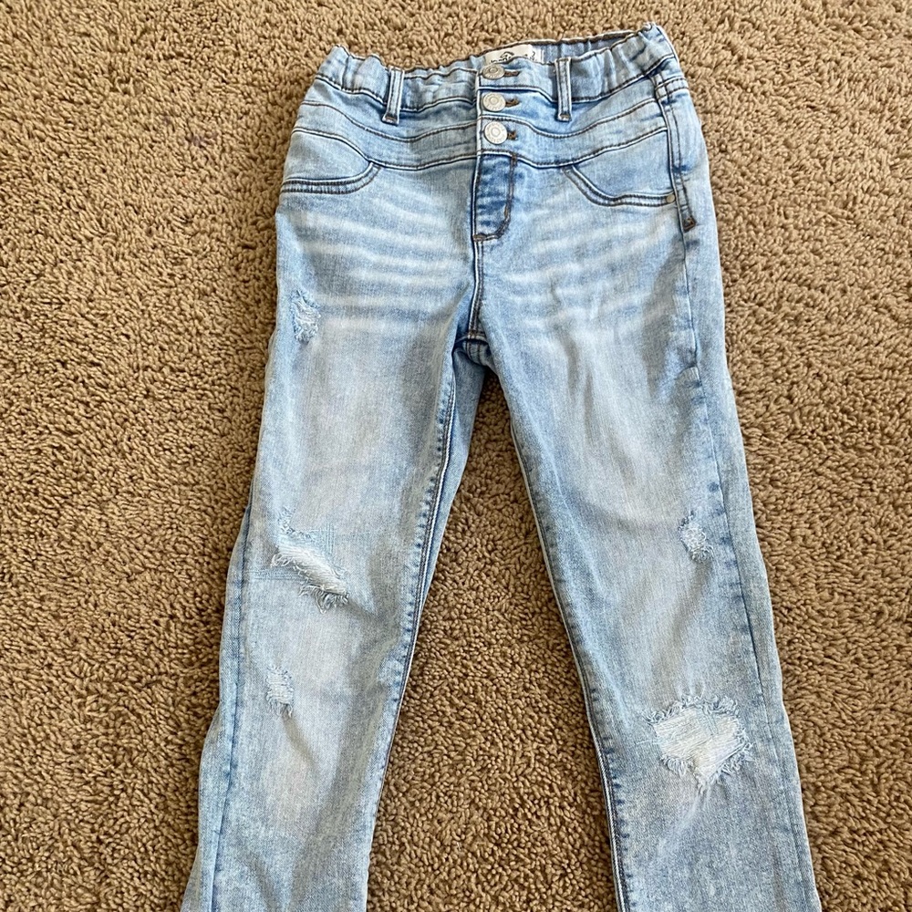 Jordache light wash high waisted skinny jeans button up jeans